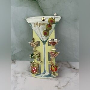 Piper K Sip & Sparkle Cocktail Hair Clips – Set of 6